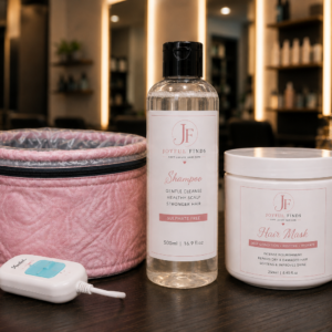 Dry Hair Rescue Kit - Clarify Shampoo 250ml , Argan Oil Hair Mask 250ml, Electric Heat Cap