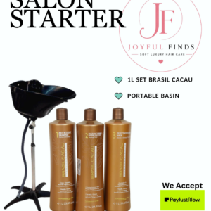 Professional Salon Portable Hair Basin & Brasil Cacau Straigthening Kit 1L