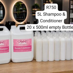 5L Sulphate Free Shampoo & Conditioner + 20 x 500ml Empty Bottles