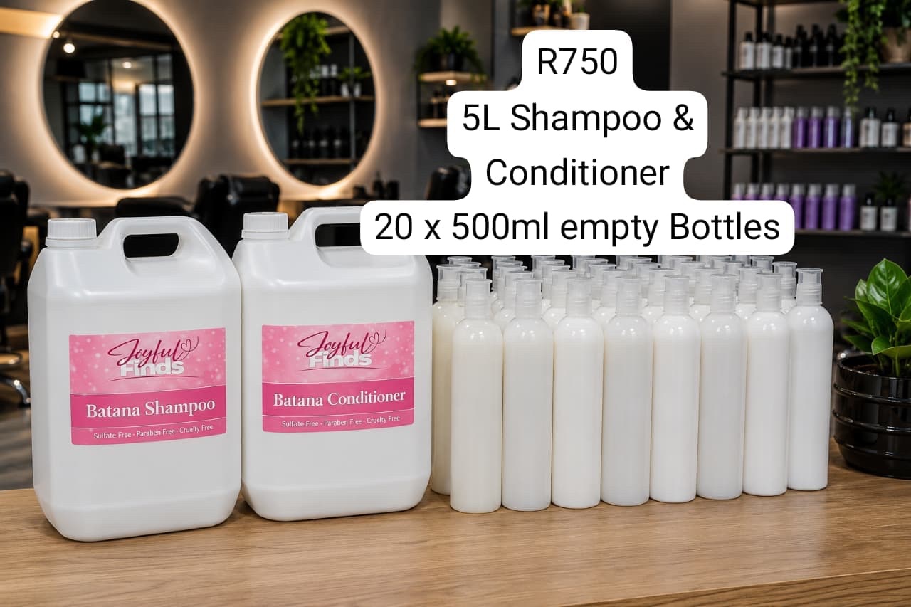 5L Sulphate Free Shampoo & Conditioner + 20 x 500ml Empty Bottles