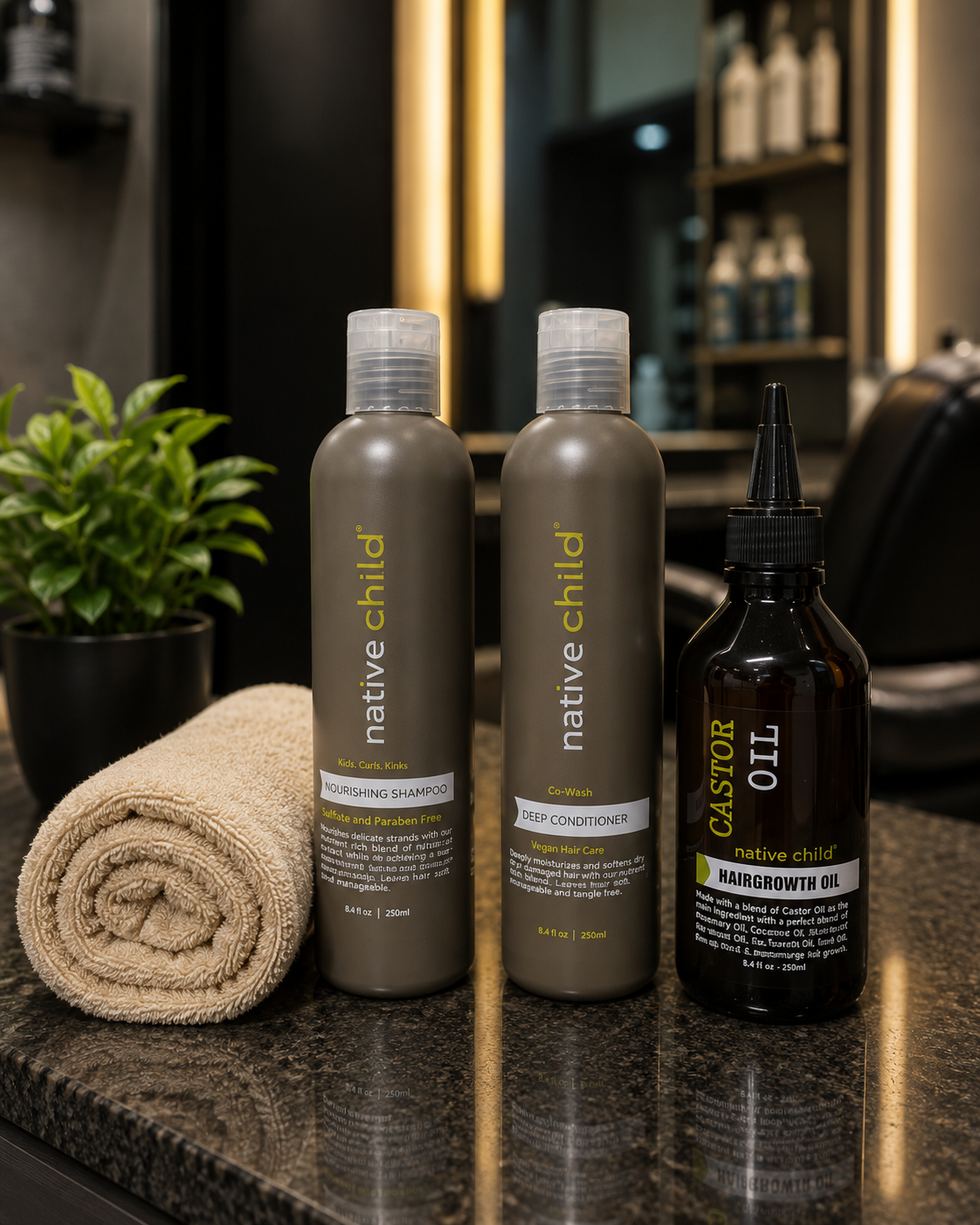 Native Child Shampoo, Deep Conditioner & Castor Hair Growth Oil